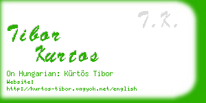 tibor kurtos business card